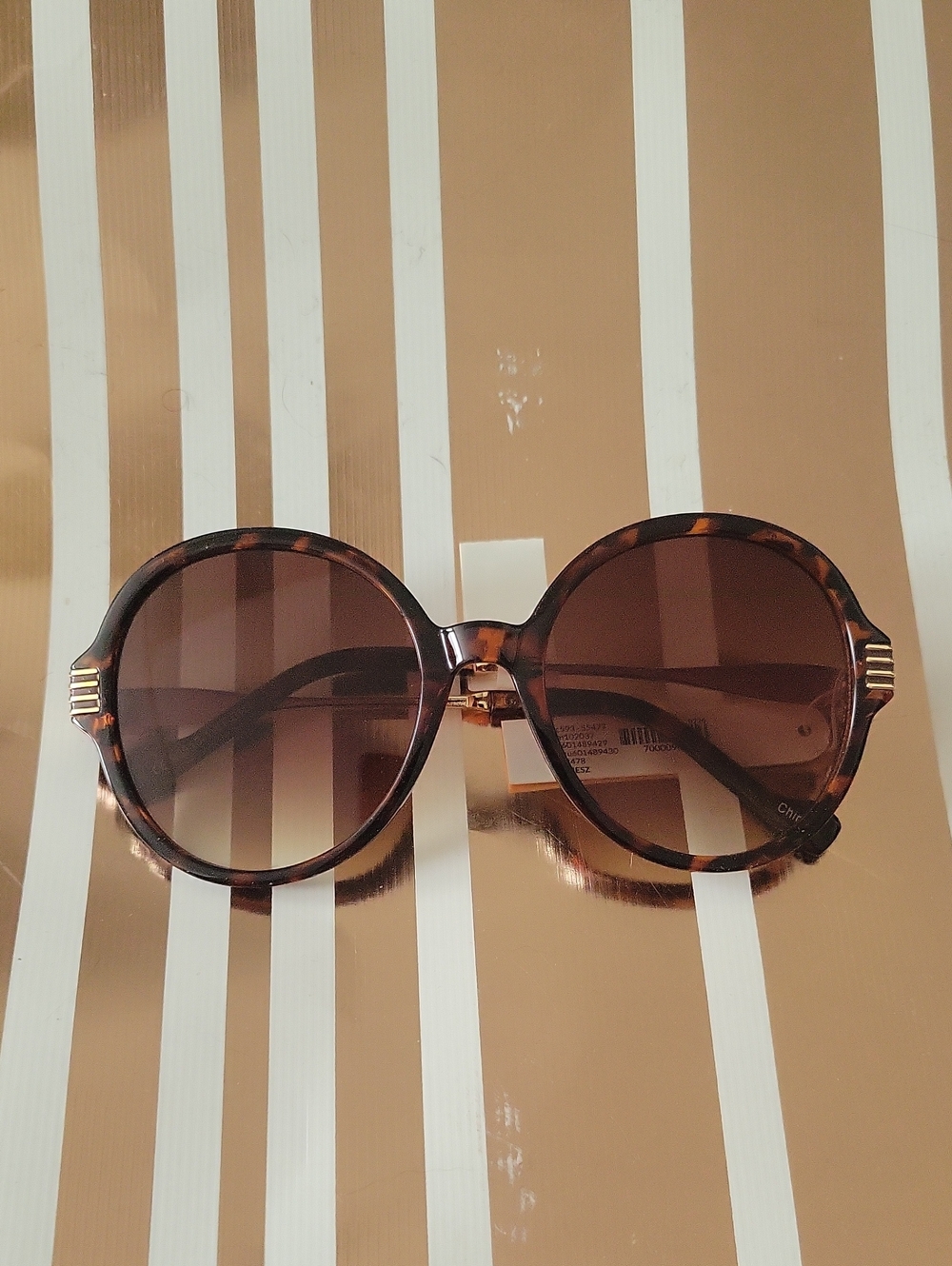 Lane Bryant Tortoise Round Sunglasses with Brown Lenses